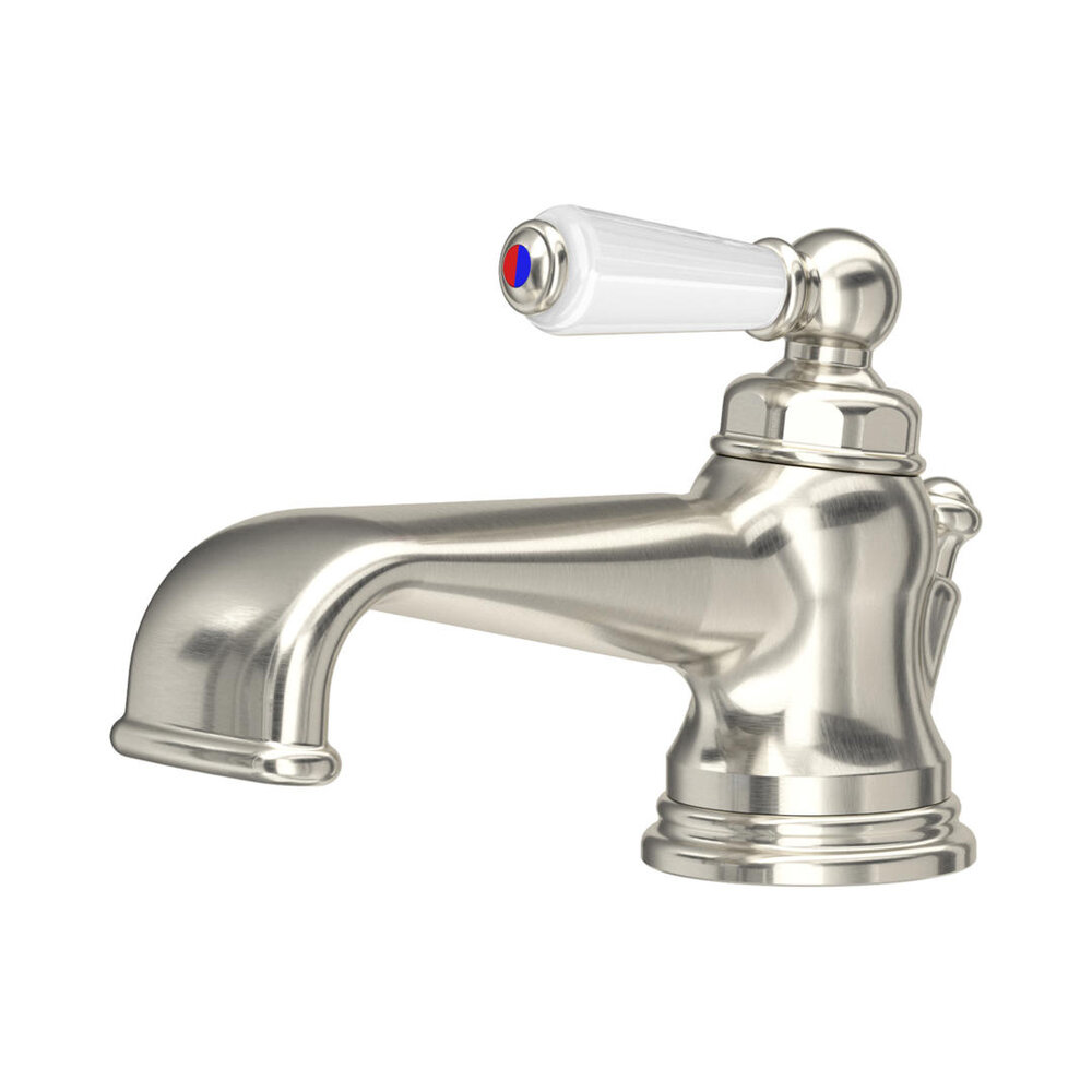 Perrin & Rowe Victorian White 1-gats wastafelmengkraan met wit porseleinen hendel