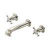 3-gats wastafelmengkraan wand met kruisgrepen E.3546 Perrin & Rowe Victorian White 3-gats wastafelmengkraan wand met kruisgrepen E.3546
