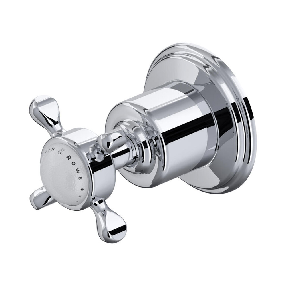 Perrin & Rowe Victorian White PR 3/4" single wall valve with crosstop E.3241