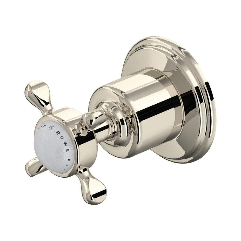 Perrin & Rowe Victorian White PR 3/4" single wall valve with crosstop E.3241