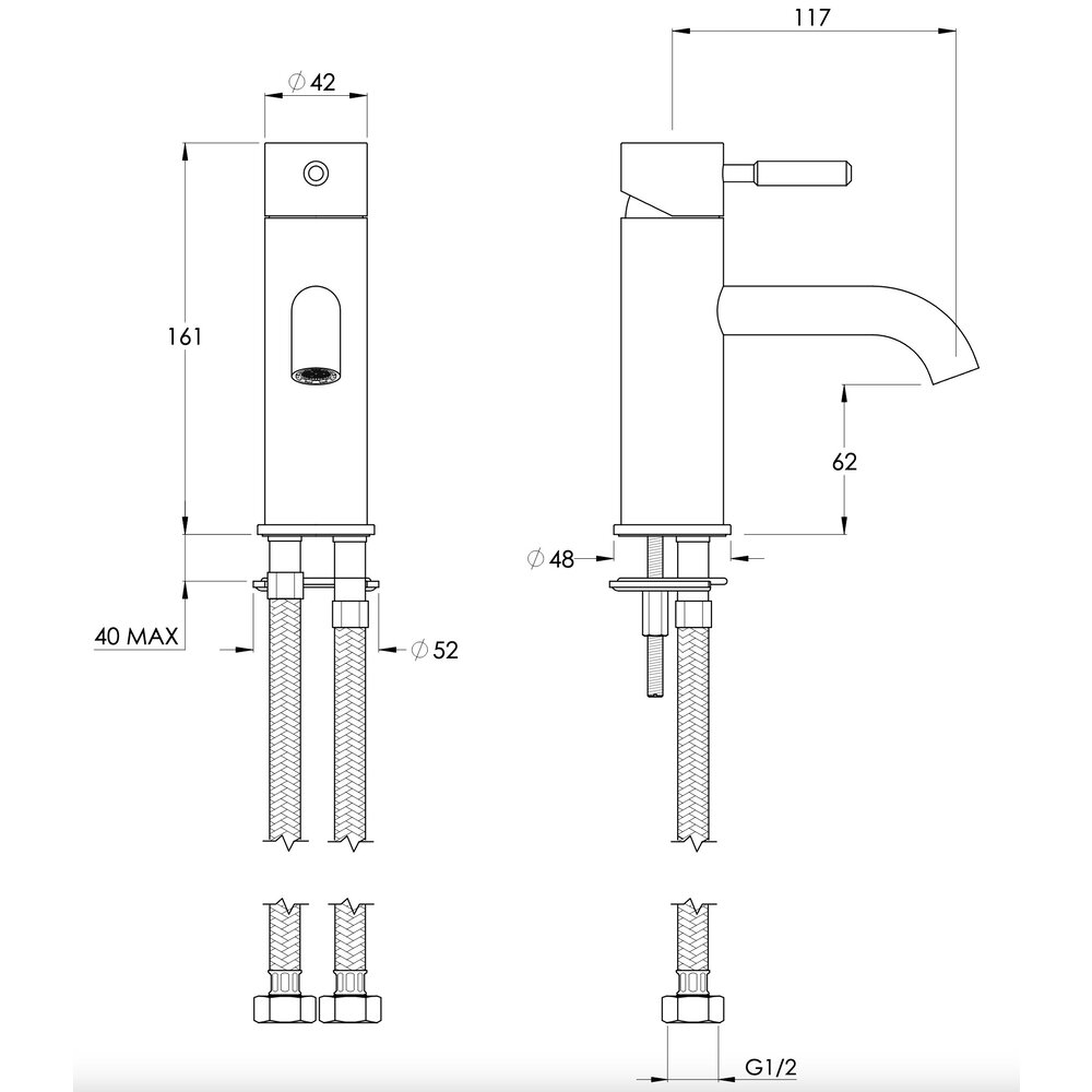 Coalbrook DECCA Decca 1-hole basin mixer DC1000