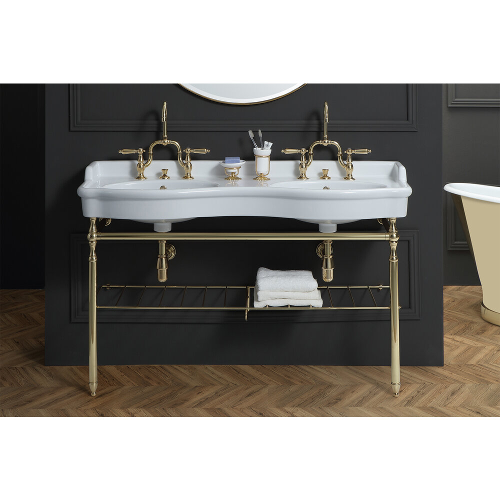 Bleu Provence Provence 800 - 140cm double basin with metal stand BP8140-8140BM
