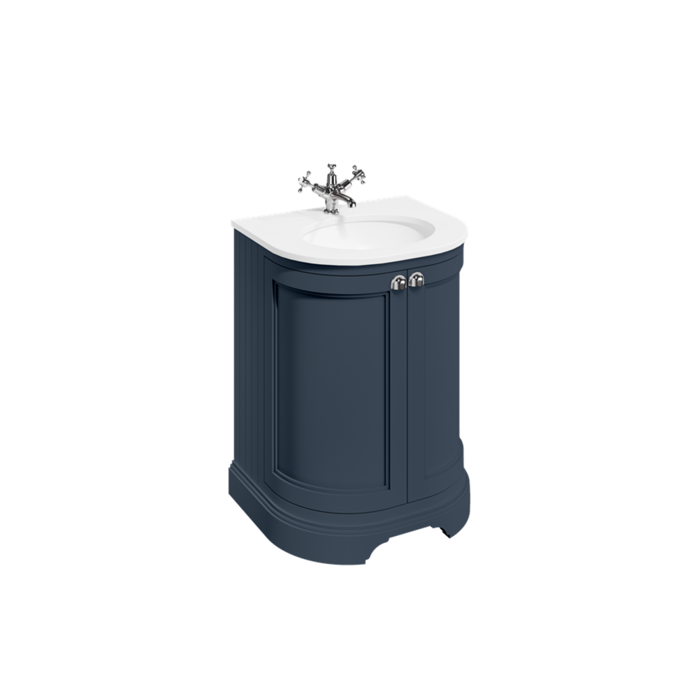 BB Edwardian 65 basin unit with white Minerva top and basin FC5-BW65