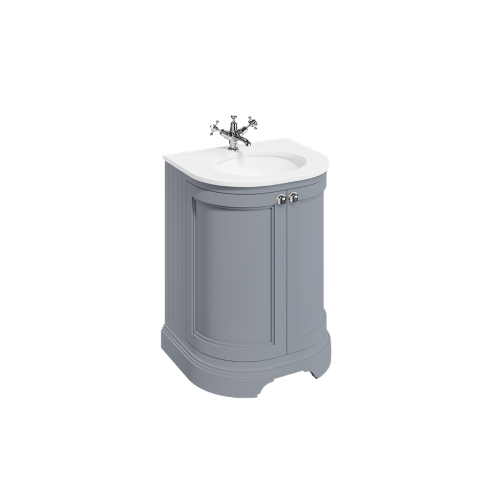 BB Edwardian 65 basin unit with white Minerva top and basin FC5-BW65