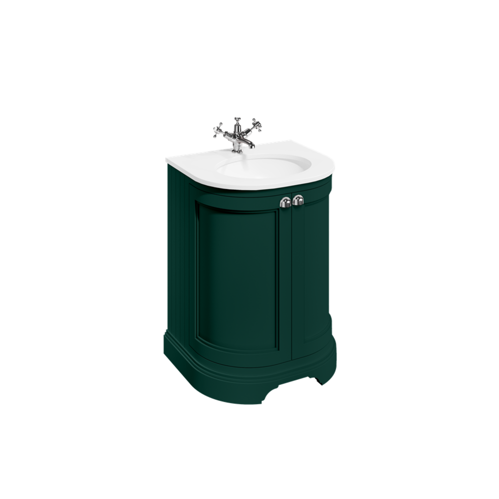 BB Edwardian 65 basin unit with white Minerva top and basin FC5-BW65