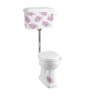 Low level WC with ceramic cistern - Botanical Pink