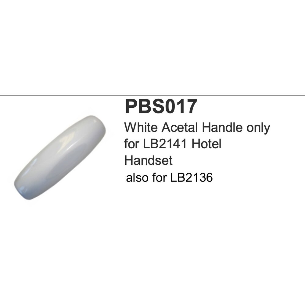 Lefroy Brooks LB White acetal handle for LB2136 / LB2141 handshower