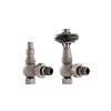 Arroll Thermostatic radiator valve set with wooden wheel UK-28