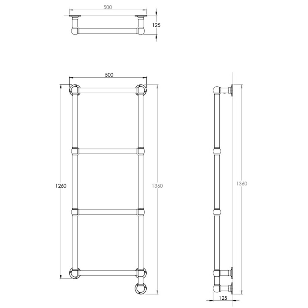 Porter Bathroom Klassischer Handtuchwärmer Hepworth Large  TR726