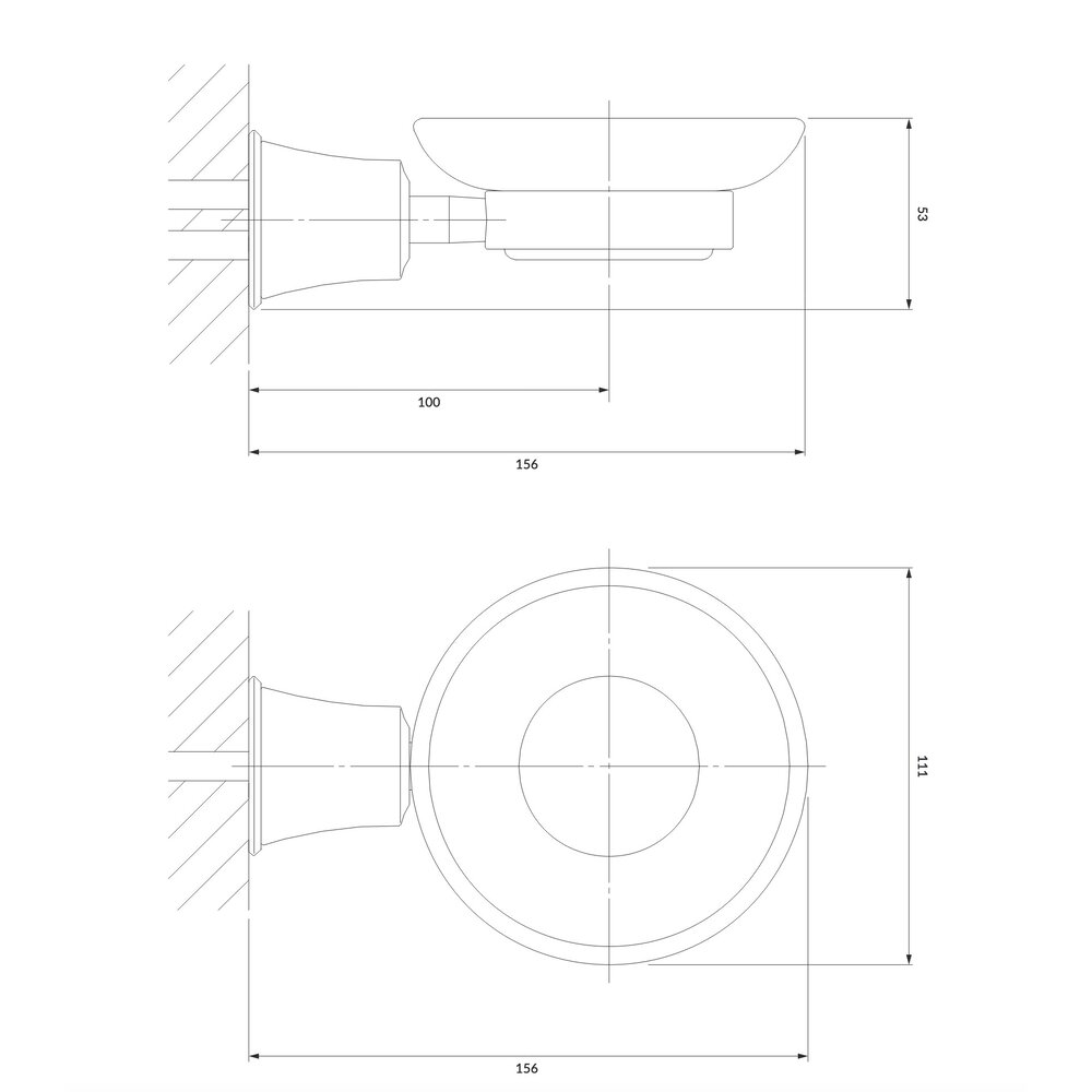 OMNIRES Art Line Wand-Seifenschale AL53420