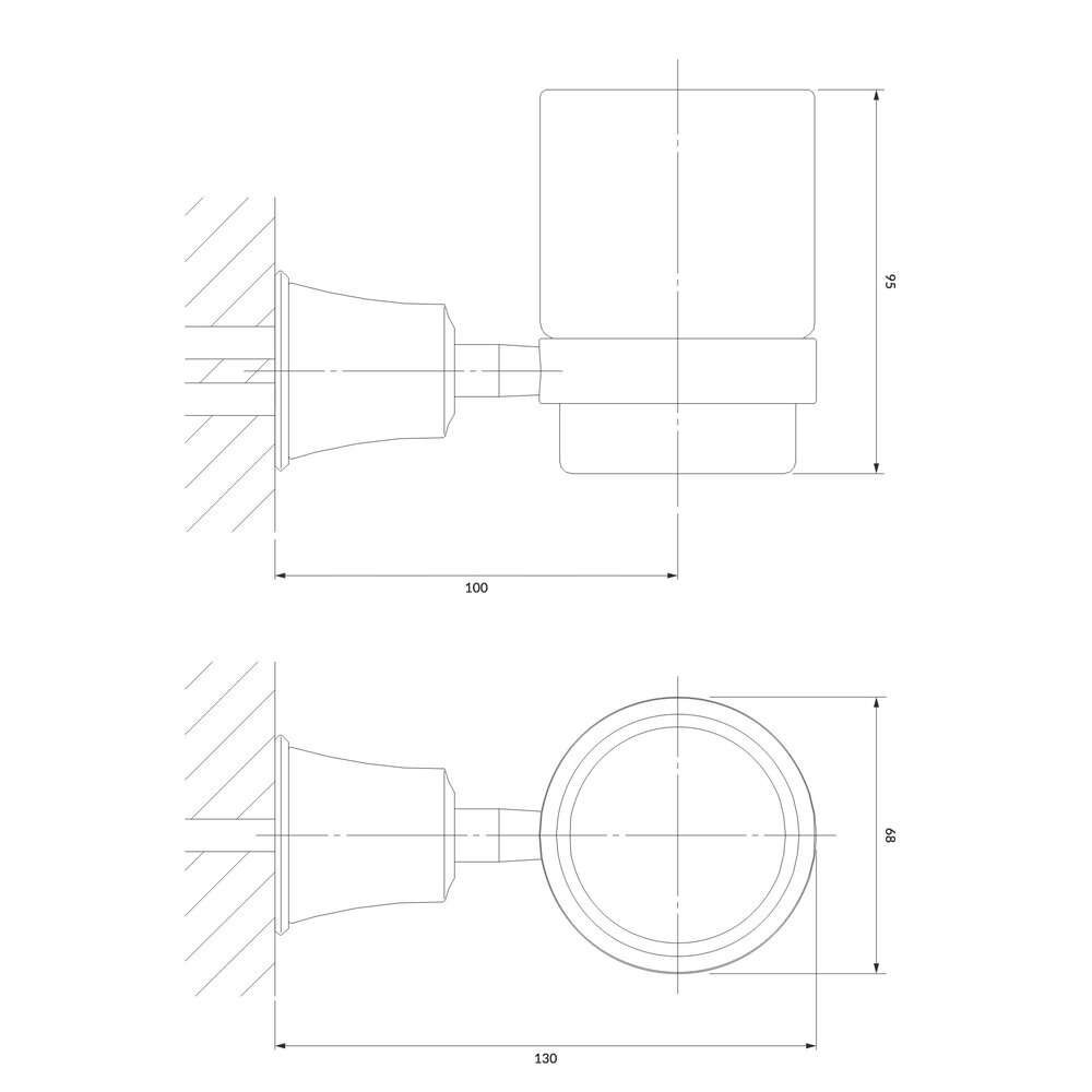 OMNIRES Art Line Wand-Becherhalter AL53320