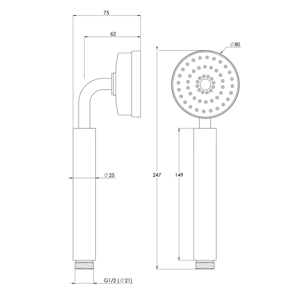 Lefroy Brooks 1935 Janey Mac Janey Mac Fifth hand shower with easy clean JM-2146