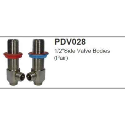 LB 1/2" side valve bodies (pair) PDV028