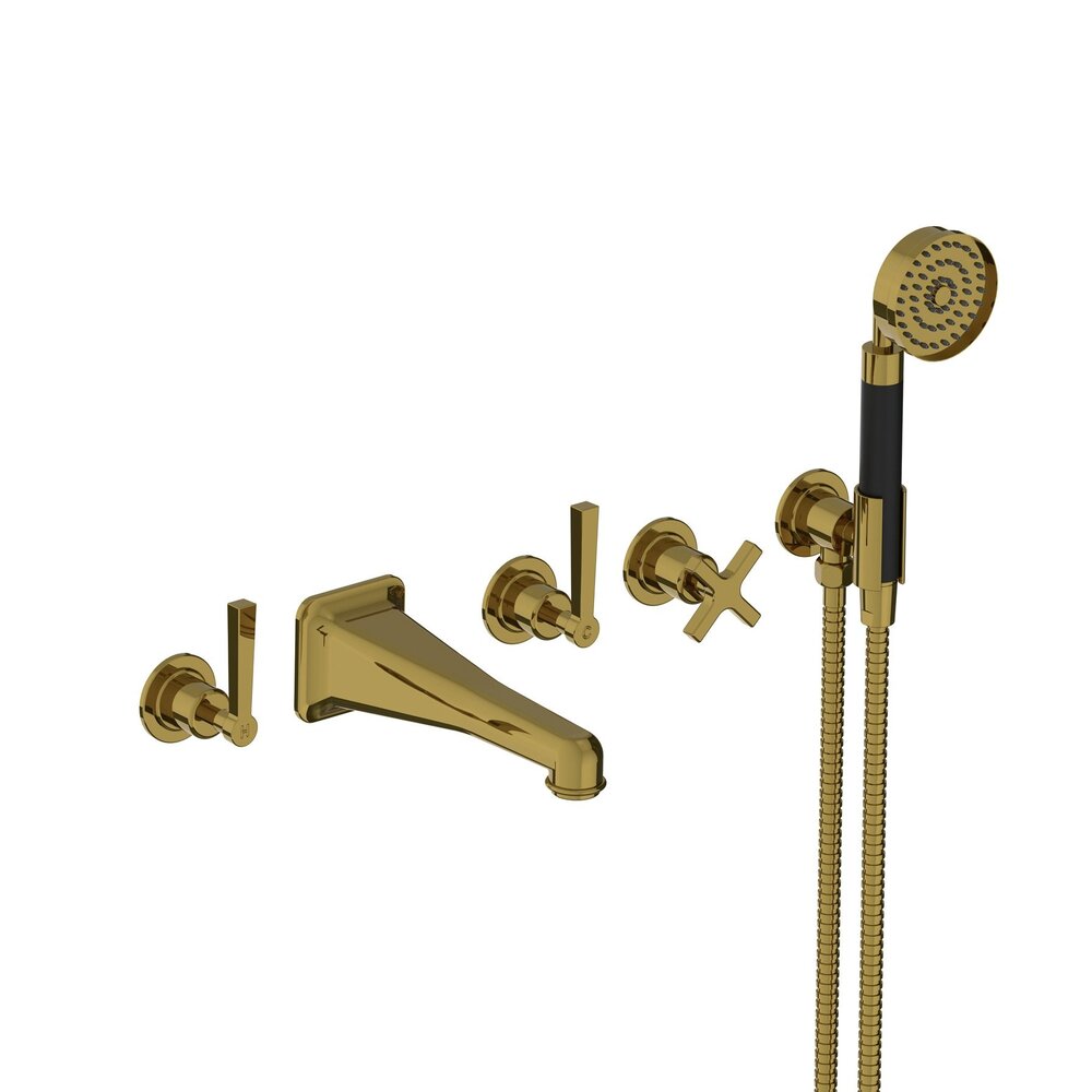 Lefroy Brooks 1935 Janey Mac LB1935 Janey Mac wall mounted 5-hole bath set with hand shower and lever JL-1247