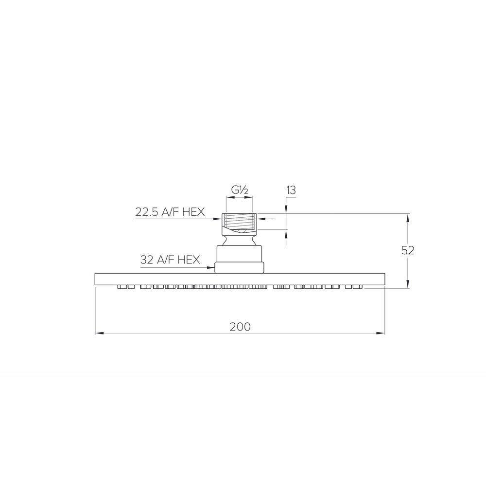 Coalbrook CO 20cm (8") Easy-Clean Duschklopf  CO4014