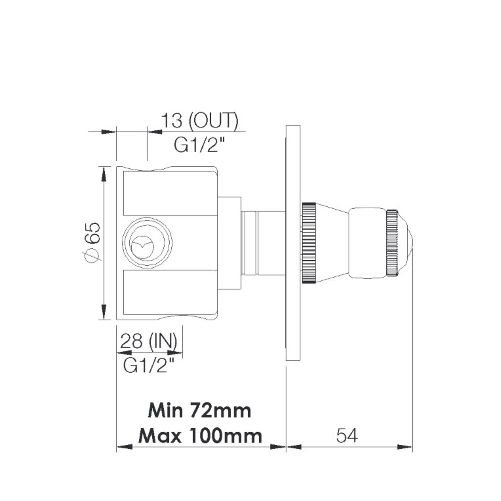 rvb 1935 1935 concealed part for 4-way diverter 1935.00.89.INT