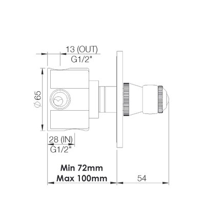1935 concealed part for  diverter 1935.00.89