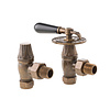 Arroll Manual radiator valve set with wooden handle UK-14