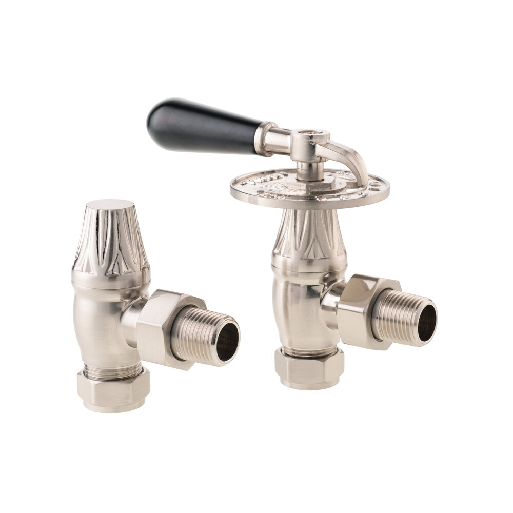Arroll Manual radiator valve set with wooden handle UK-14