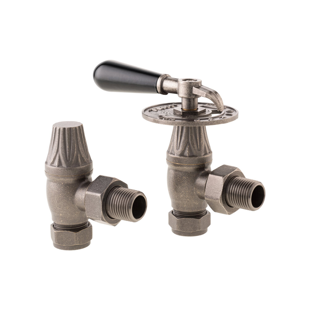 Arroll Manual radiator valve set with wooden handle UK-14