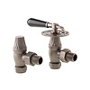 Arroll Manual radiator valve set with wooden handle UK-14