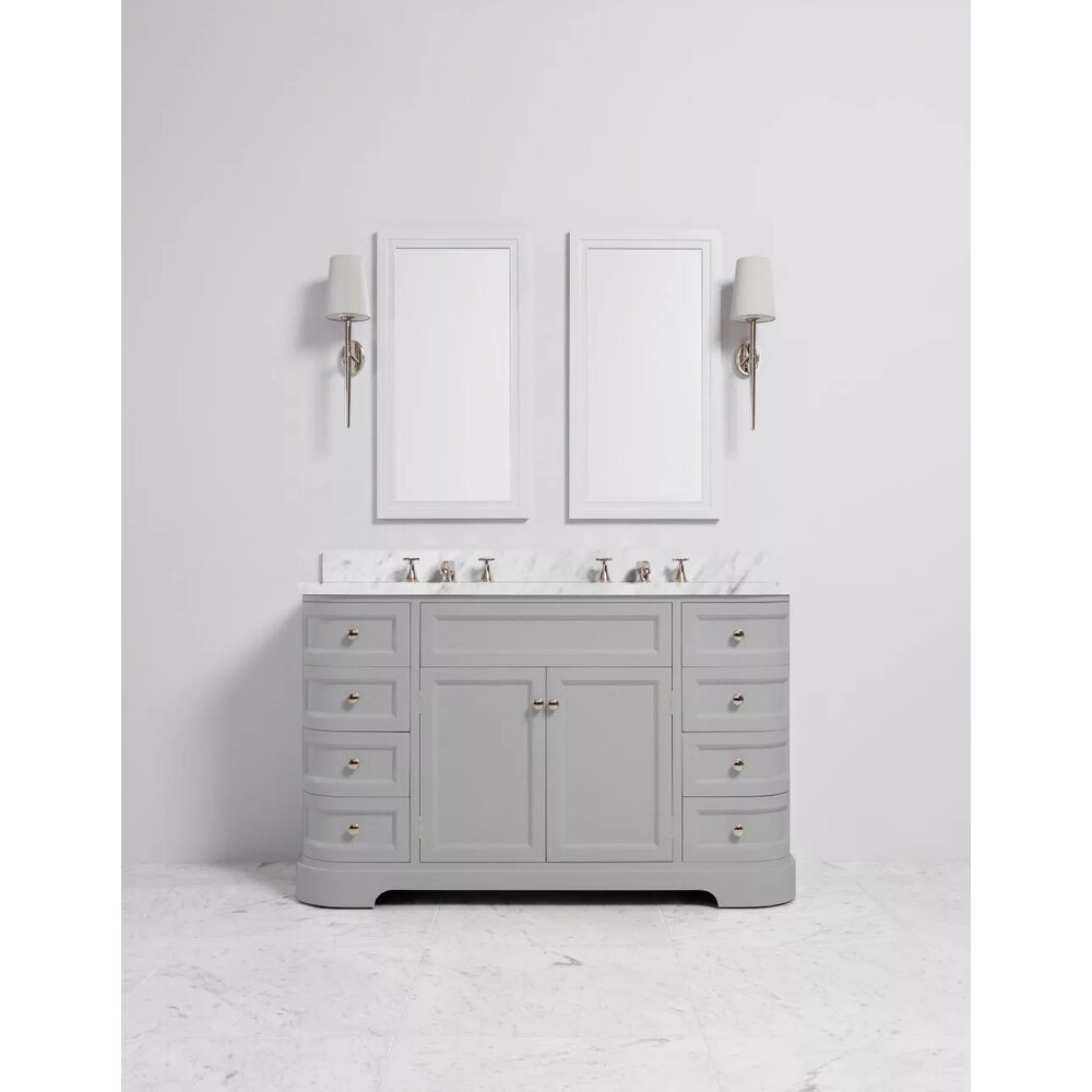 Porter Regent Regent Double Howth VP106 - massief houten badmeubel met  deuren, natuursteen blad en inbouw wastafels