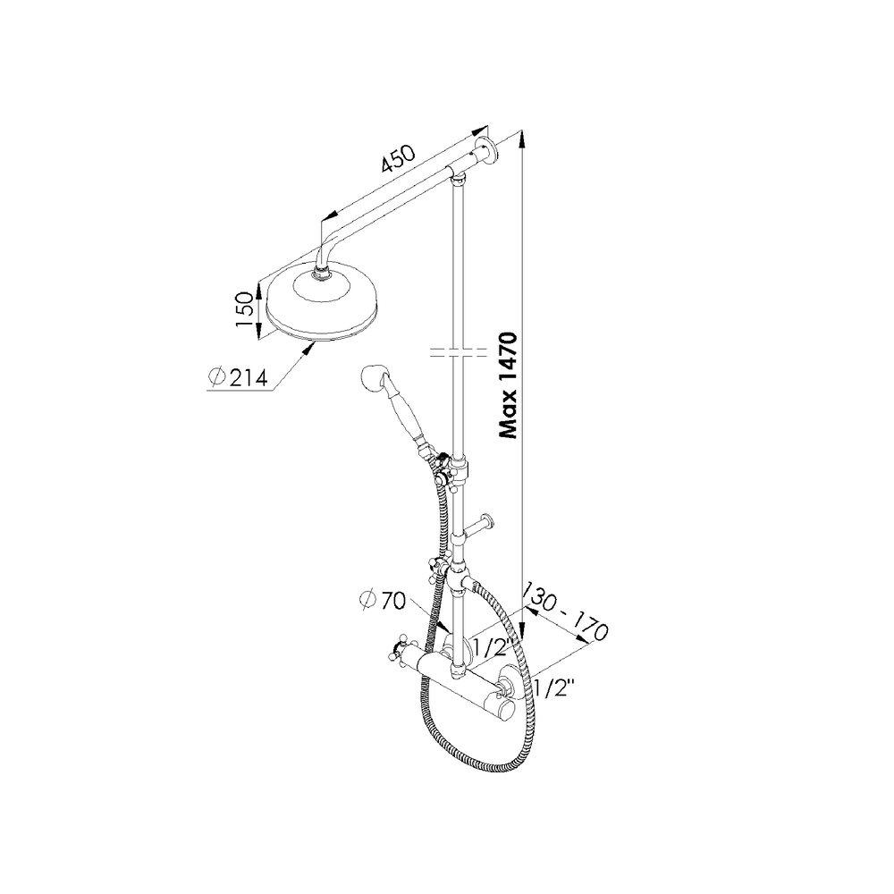 rvb 1921 1921 Wall mounted shower set  4520.--.74