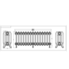 Aluminium radiator Rococo - 470 mm hoog, 15 elementen Arroll Aluminium radiator Rococo - 470 mm hoog, 15 elementen