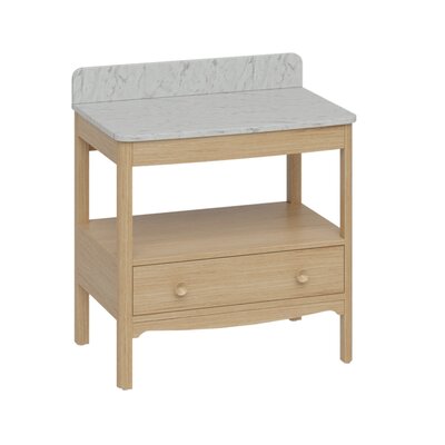 SHWR Guild 850 Badmöbel mit Carrara-Platte, Waschbecken und Armatur