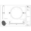 BP Round Mirror 60cm AB235 Bleu Provence BP Round Mirror 60cm AB235