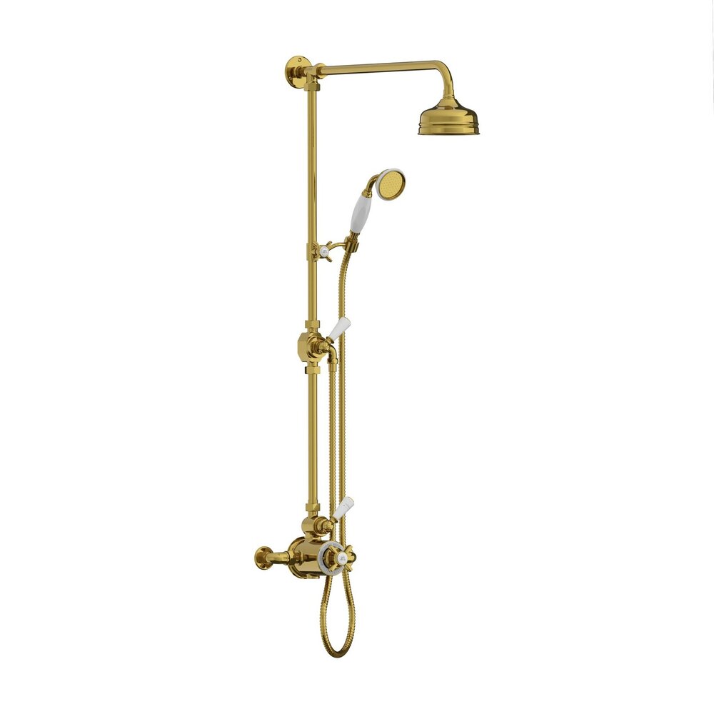 Lefroy Brooks 1900 Classic LB1900 Classic Godolphin Aufputz Duschset mit 5" Duschkopf und Handdusche GDE-8743
