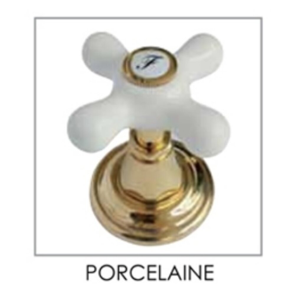 BP wastafelkraan met porseleinen kruisgrepen RLP102 Bleu Provence BP wastafelkraan met porseleinen kruisgrepen RLP102