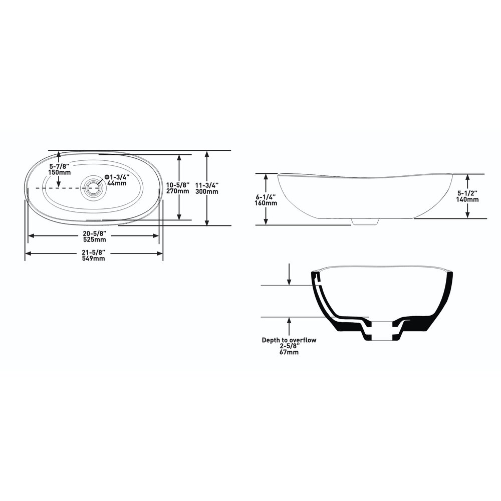 Victoria + Albert V+A countertop basin Seros 55