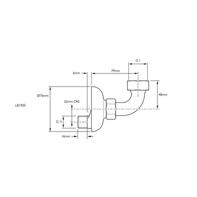 LB Eccentric wall connector LB1903