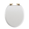 Oval wooden toilet seat with softclose - white (smooth) Imperial Oval wooden toilet seat with softclose - white (smooth)