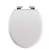 Oval WC-Brille aus Holz mit Soft-Close - weiss Imperial Oval WC-Brille aus Holz mit Soft-Close - weiss