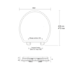 Oval houten toiletzitting met soft-close - mat zwart Imperial Oval houten toiletzitting met soft-close - mat zwart