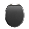 Oval wooden toilet seat with softclose - matt black grained Imperial Oval wooden toilet seat with softclose - matt black grained