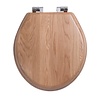 Oval houten toiletzitting met soft-close - eiken Imperial Oval houten toiletzitting met soft-close - eiken