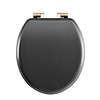 Windsor wooden toilet seat with softclose - matt black grained Imperial Windsor wooden toilet seat with softclose - matt black grained