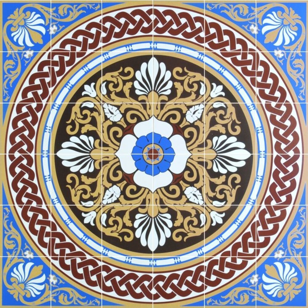 OS VFT Decorated OS Victorian Floor Palmerston 36-Fliesen-Set