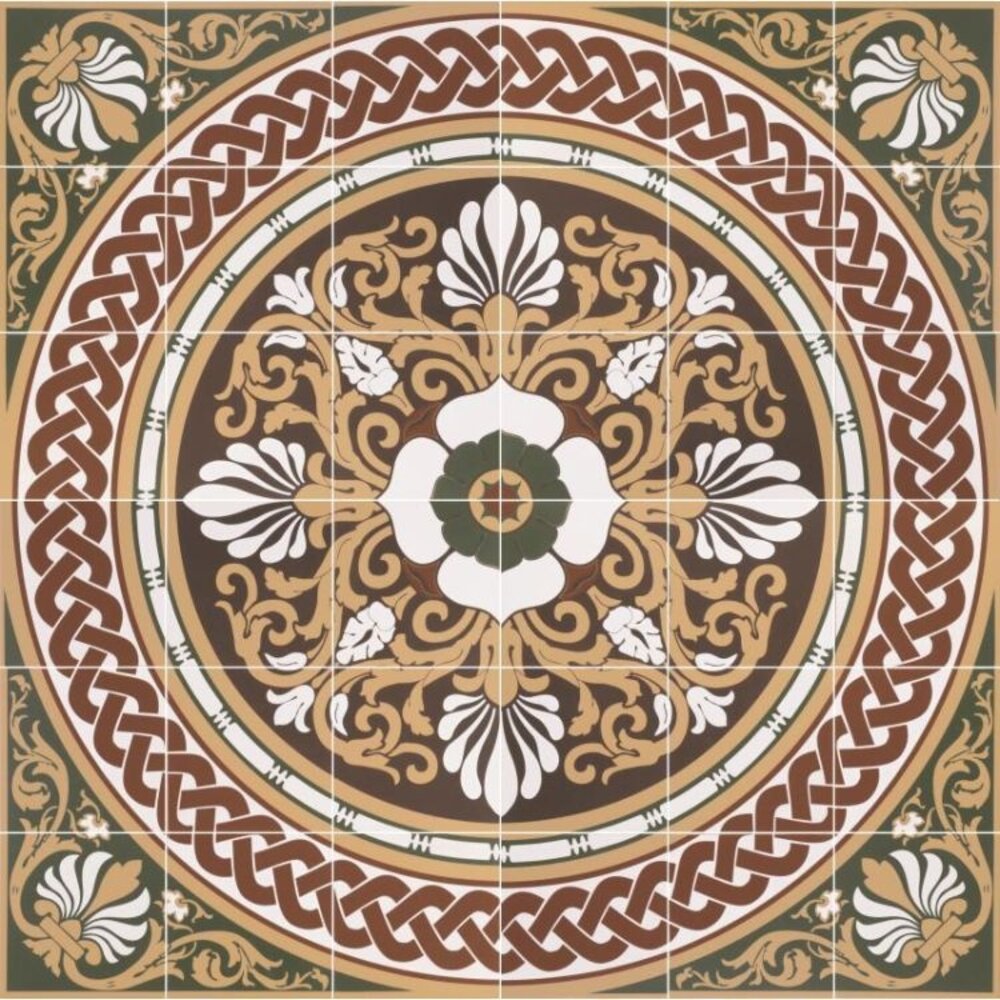 OS VFT Decorated OS Victorian Floor Palmerston 36-Fliesen-Set