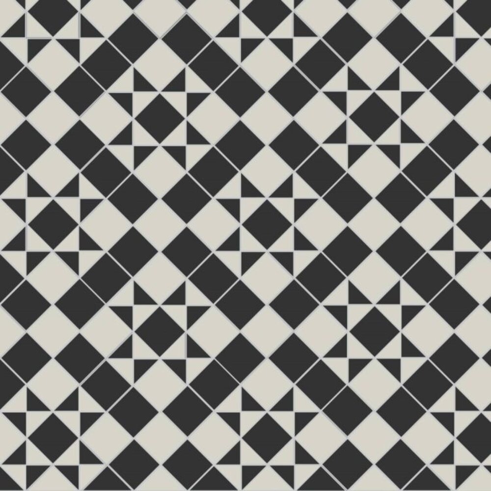 OS VFT Patterns OS Victorian Floor Blenheim (Black & Dover White)