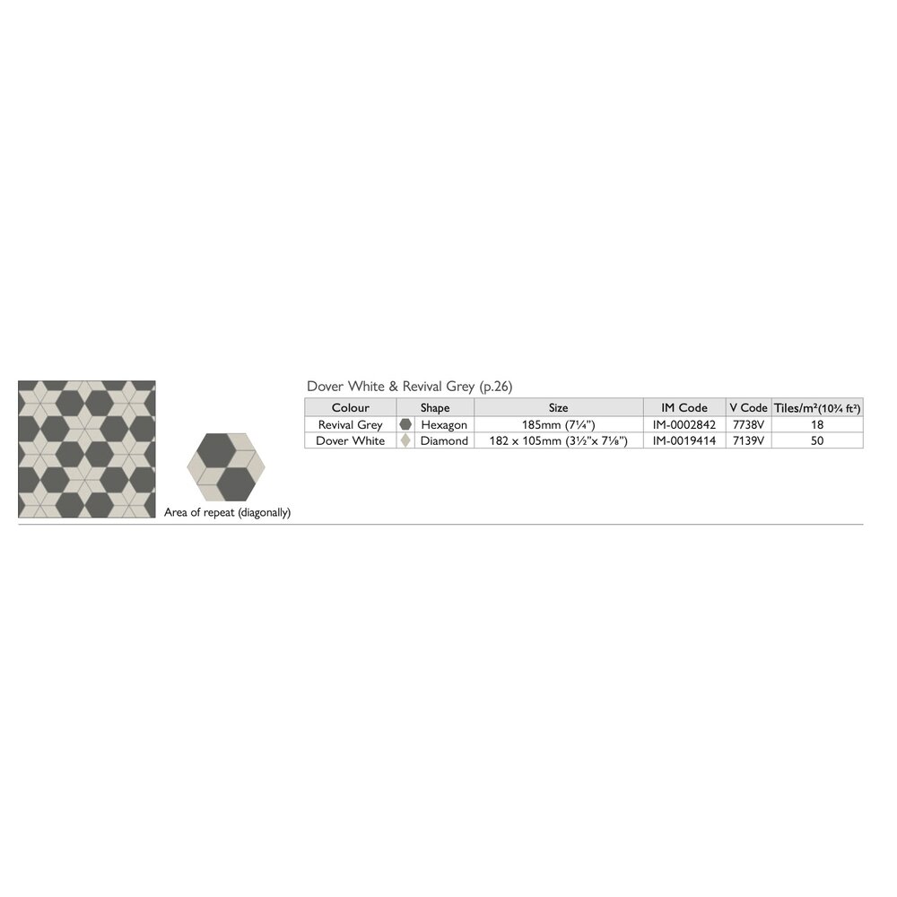 OS VFT Patterns OS Victorian Floor Carlisle (Dover White & Revival Grey)