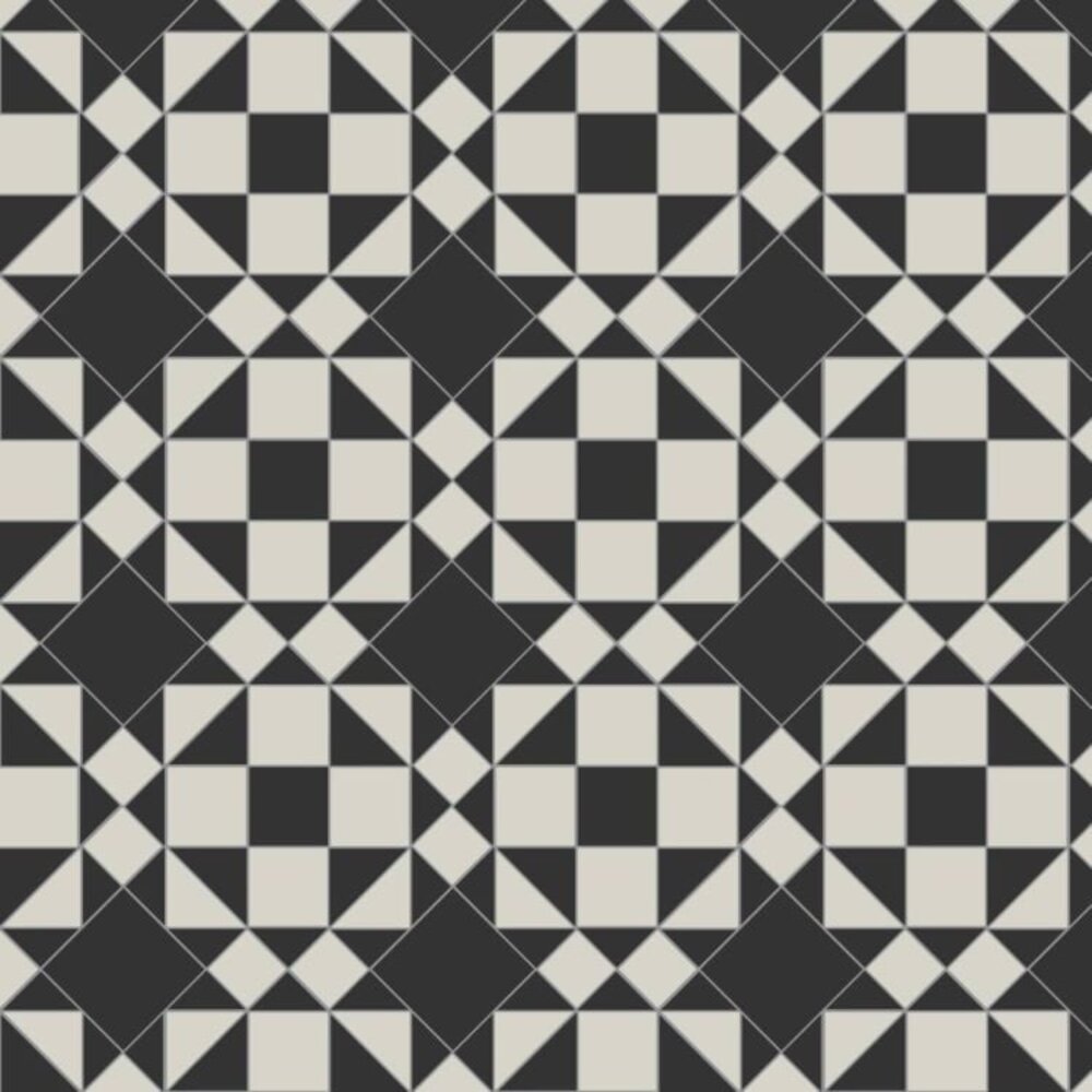 OS VFT Patterns OS Victorian Floor Eltham (Black & Dover White)
