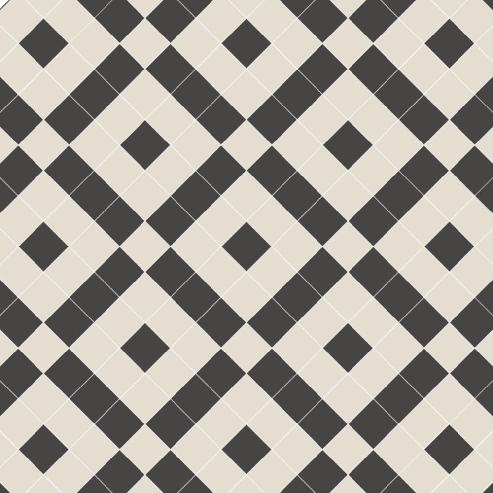 OS VFT Patterns OS Victorian Floor  Exeter (Black & Dover White)