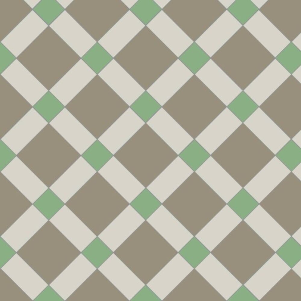 OS VFT Patterns OS Victorian Floor Falkirk (Holkham Dune, Dover White & Spring Green)