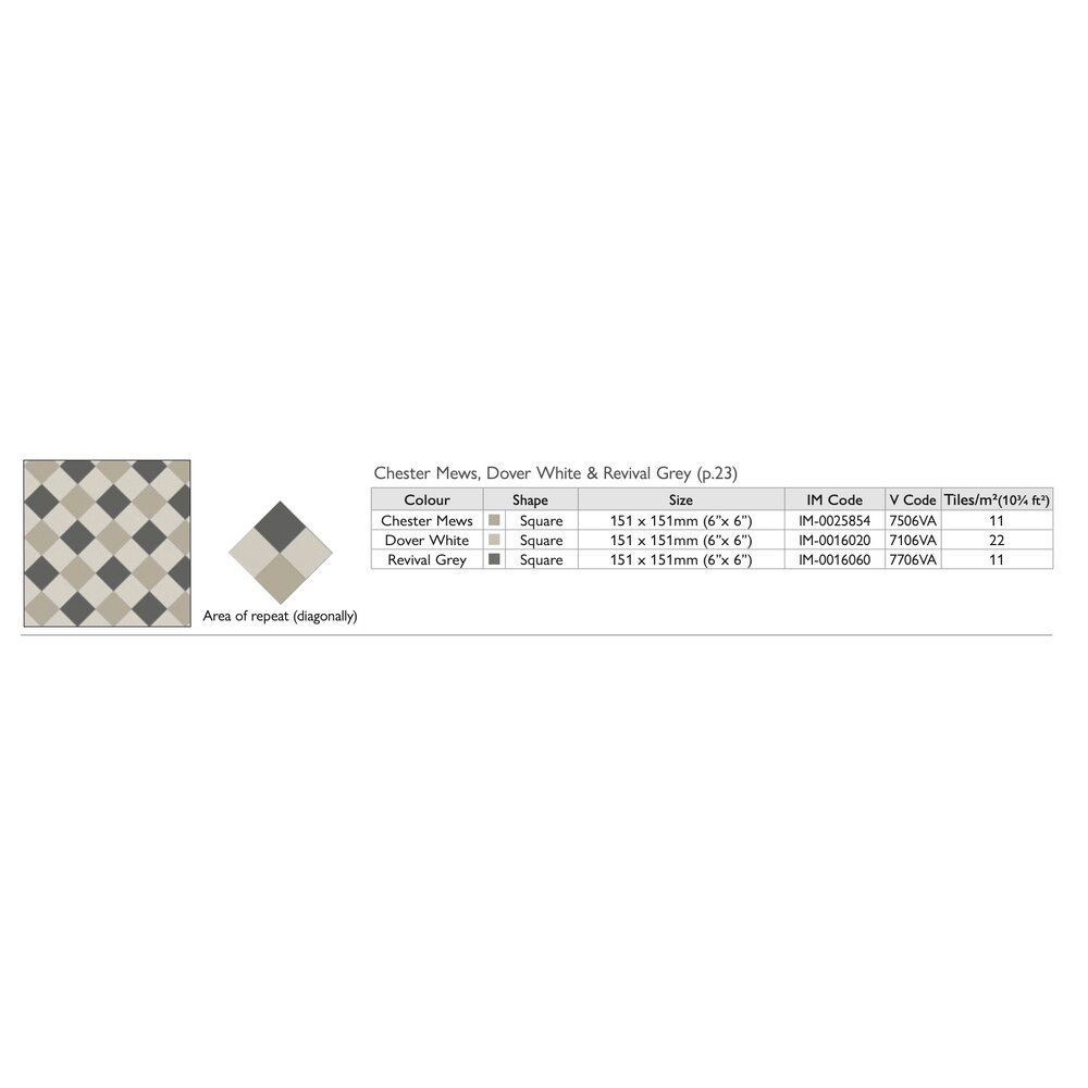 OS VFT Patterns OS Victorian Floor Oxford 151mm (Chester Mews, Dover White & Revival Grey)