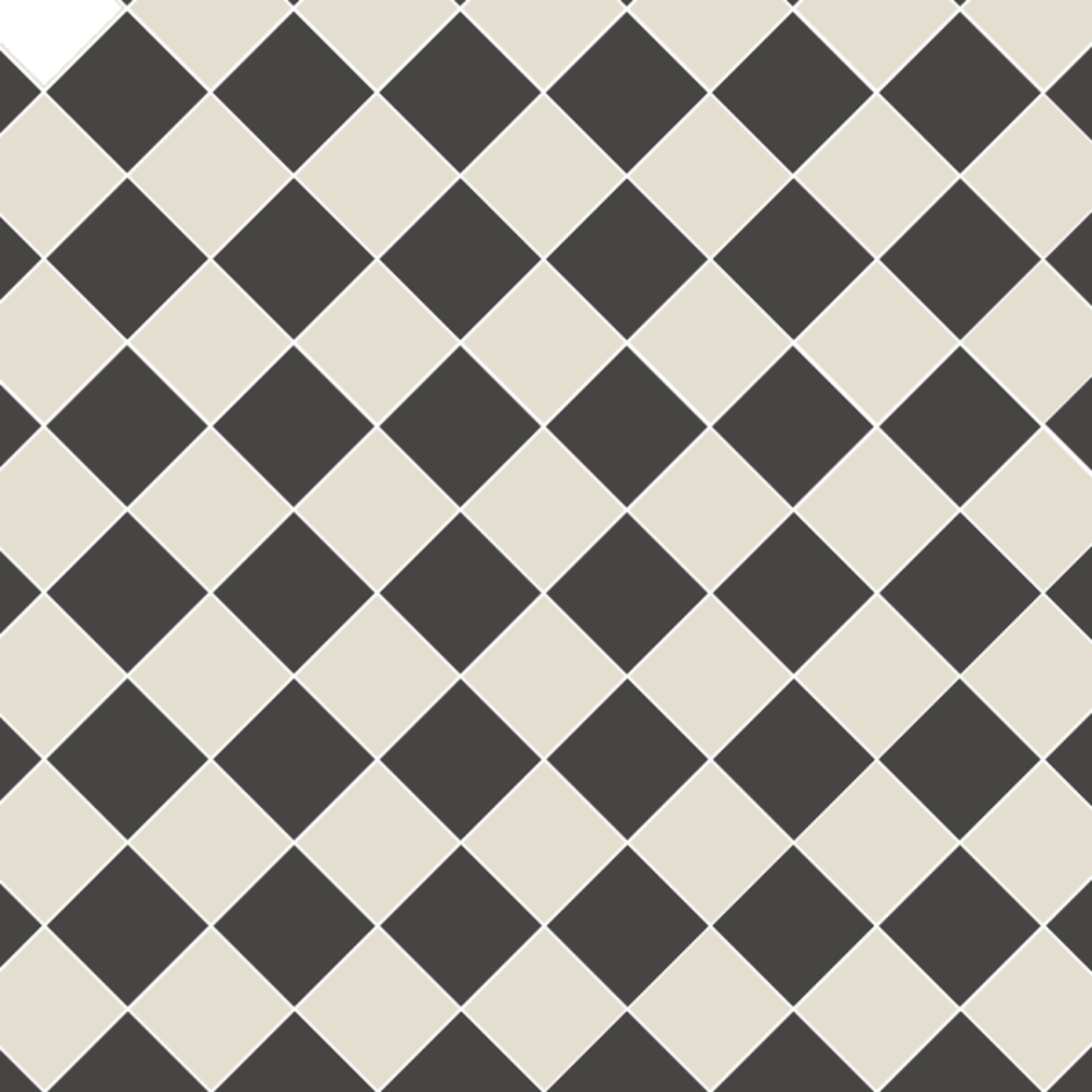 OS VFT Patterns OS Victorian Floor Oxford 106mm (Black & Dover White)