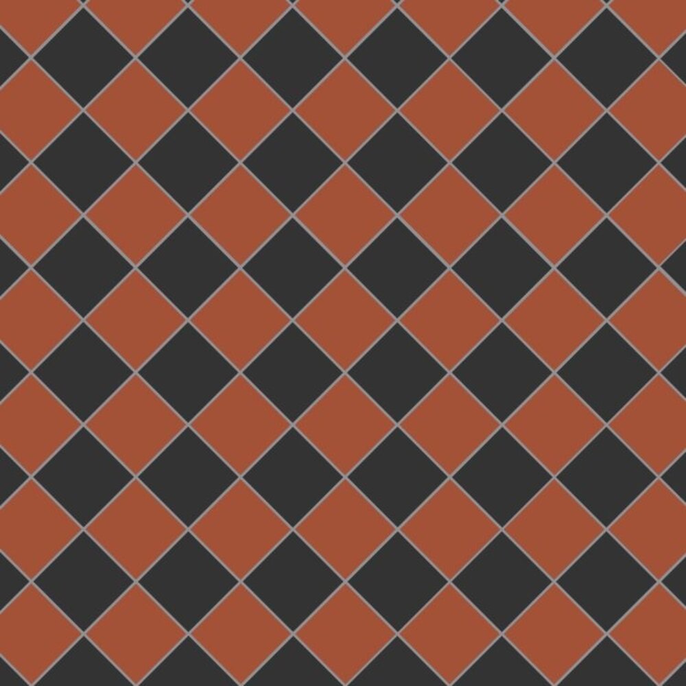 OS VFT Patterns OS Victorian Floor Oxford 106mm (Black & Red)